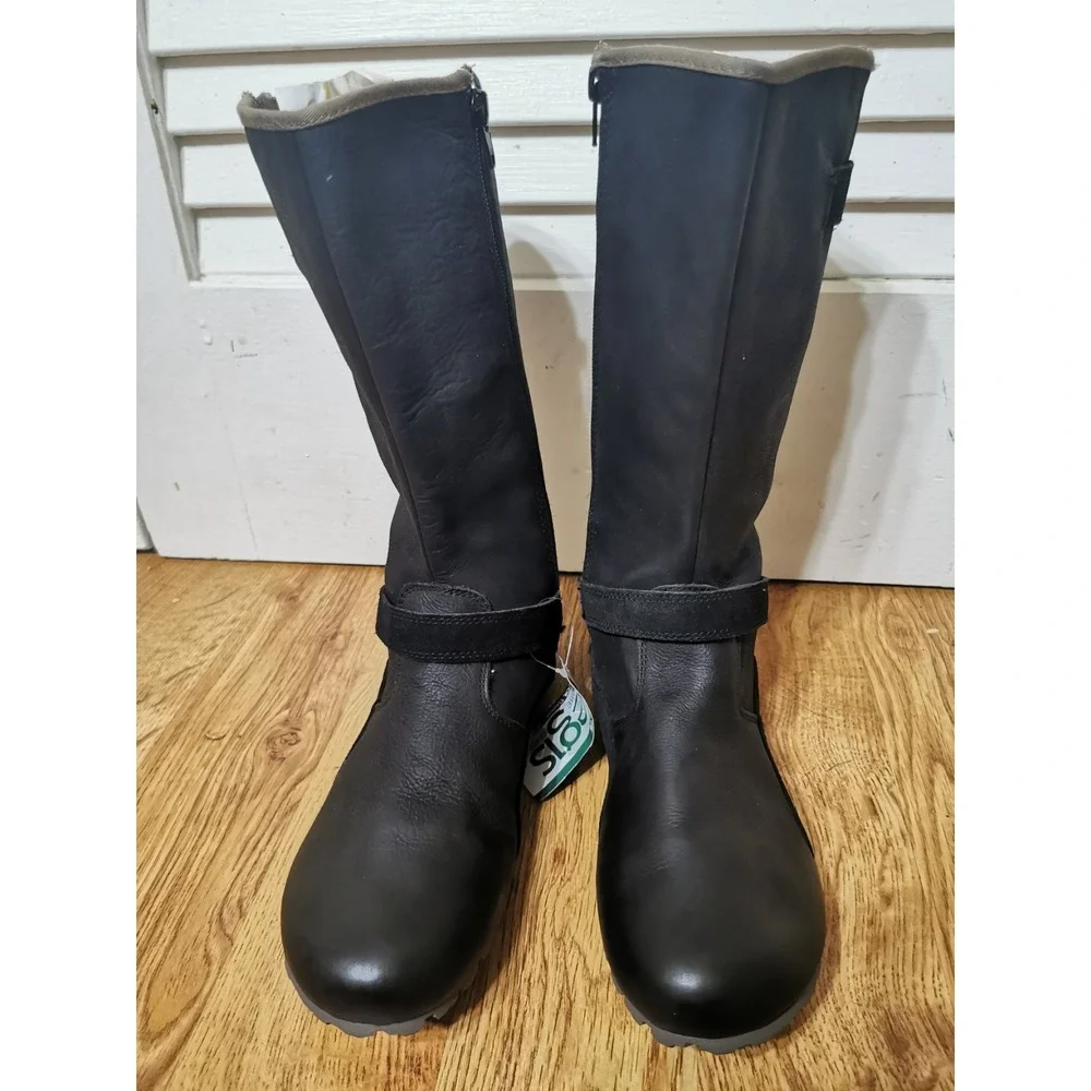 Womens Merrell Haven Autumn Waterproof Side Zip Black Suede Boots J48374 Siz 7.5